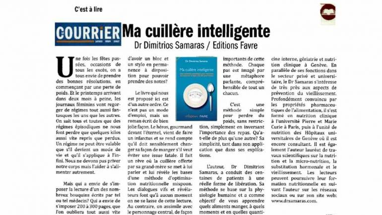 Article sur #ma_cuillère_intelligente, publié @Courier Lavaux-Oron-Jorat  le Jeudi 08.02.2018