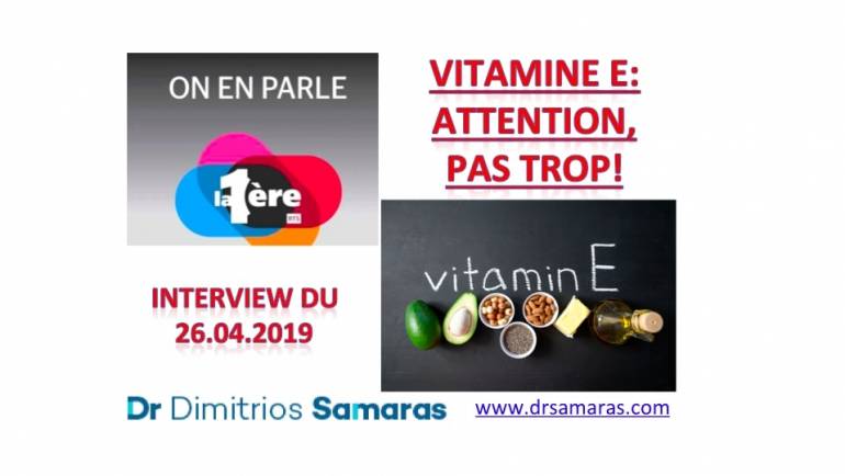 Vitamine E, On En Parle à la RTS, 26.04.2019